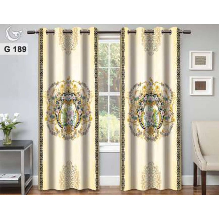 پرده آماده سنتی کرمی