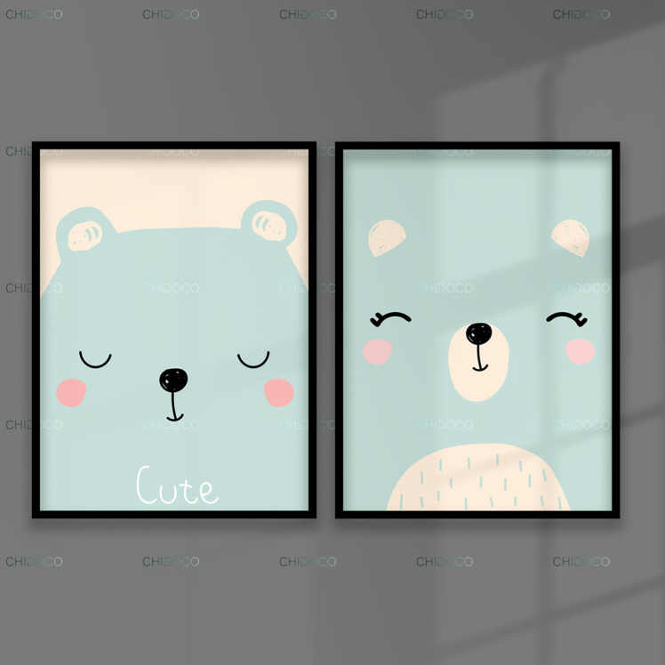 ست تابلو کودک طرح کیوت