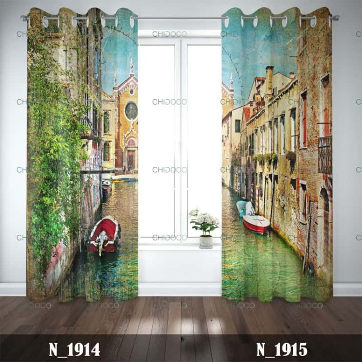 پرده آماده مخمل