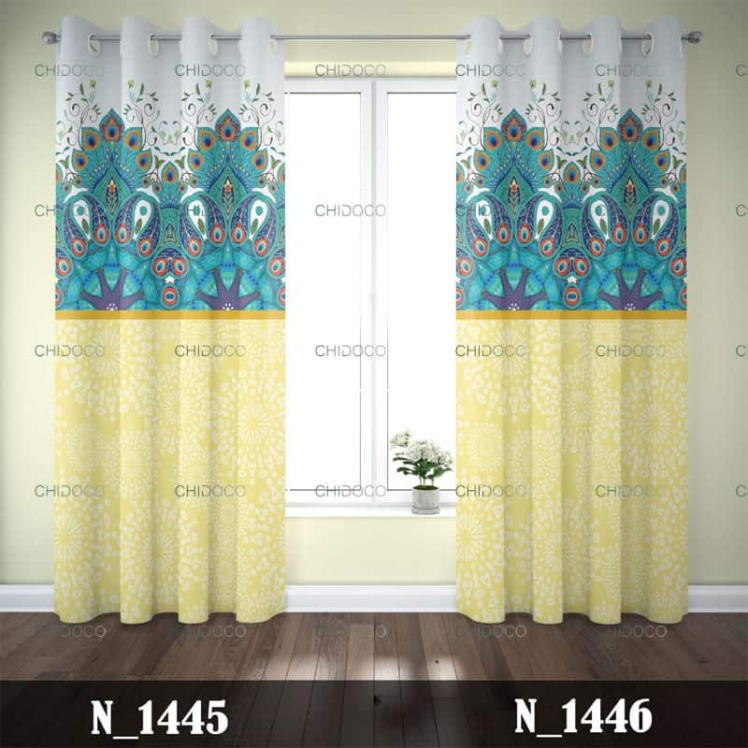 پرده آماده مخمل سنتی