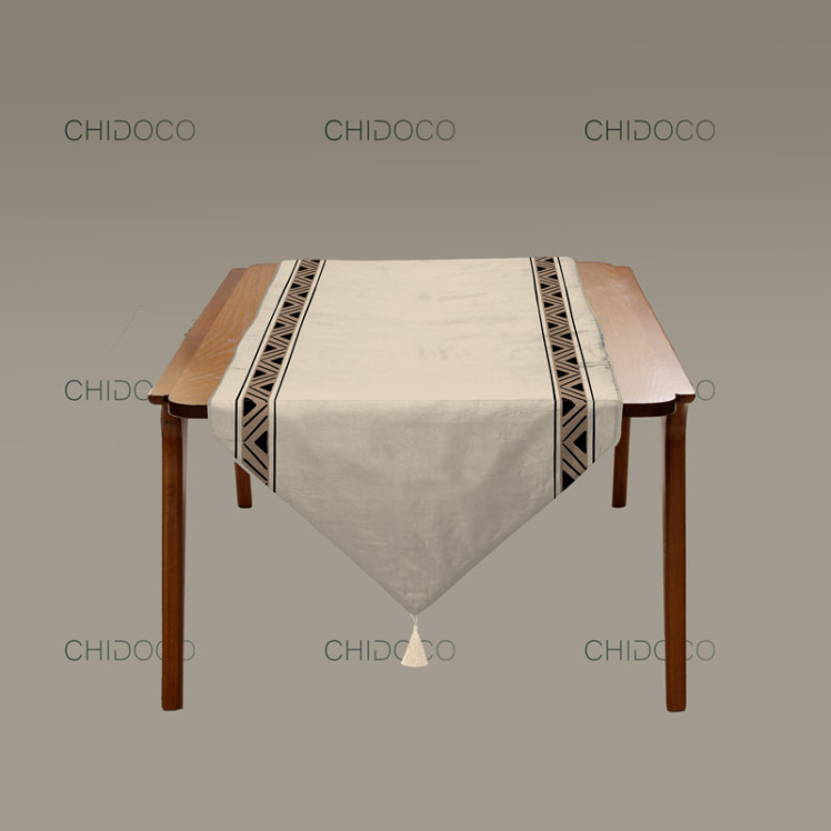 رومیزی کرم قهوه‌ای