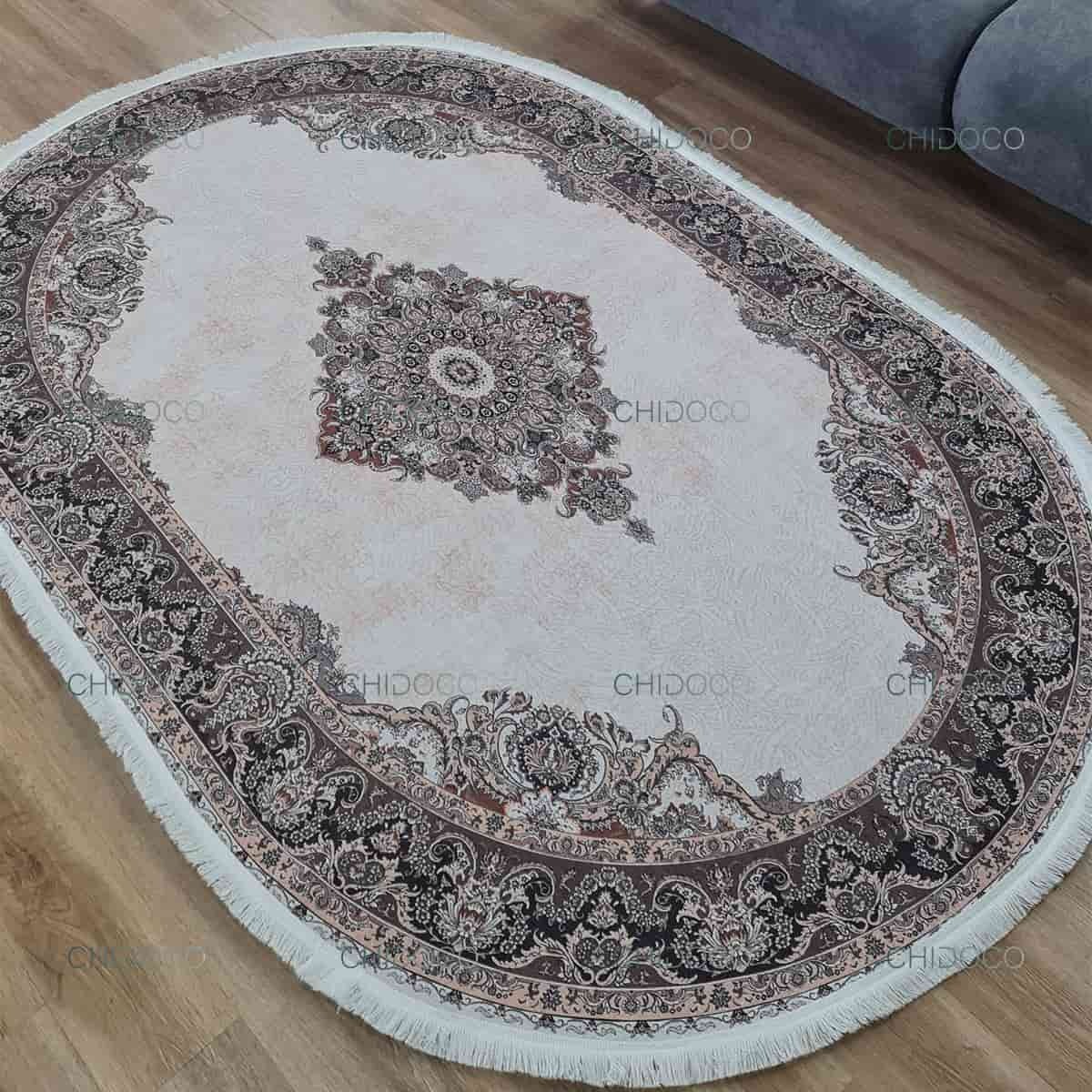  فرش بیضی شکل 