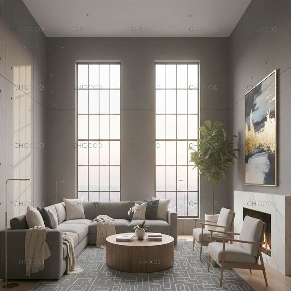  فرش طوسی مینیمال 