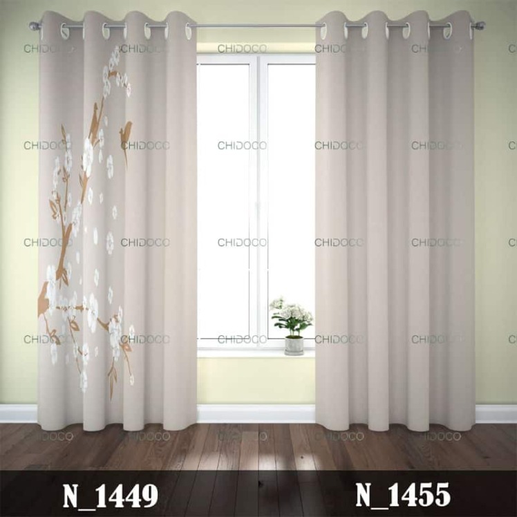 پرده آماده مخمل طوسی