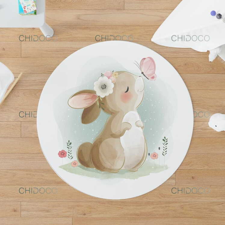 فرش گرد طرح خرگوش