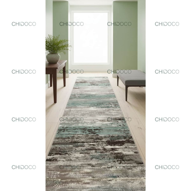 فرش راهرویی سبز