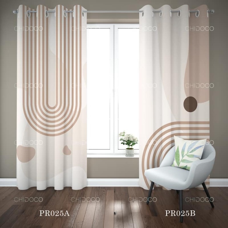 پرده آماده پانچی کرم