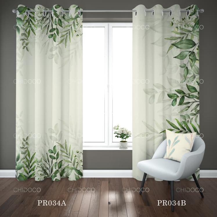 پرده آماده کرمی