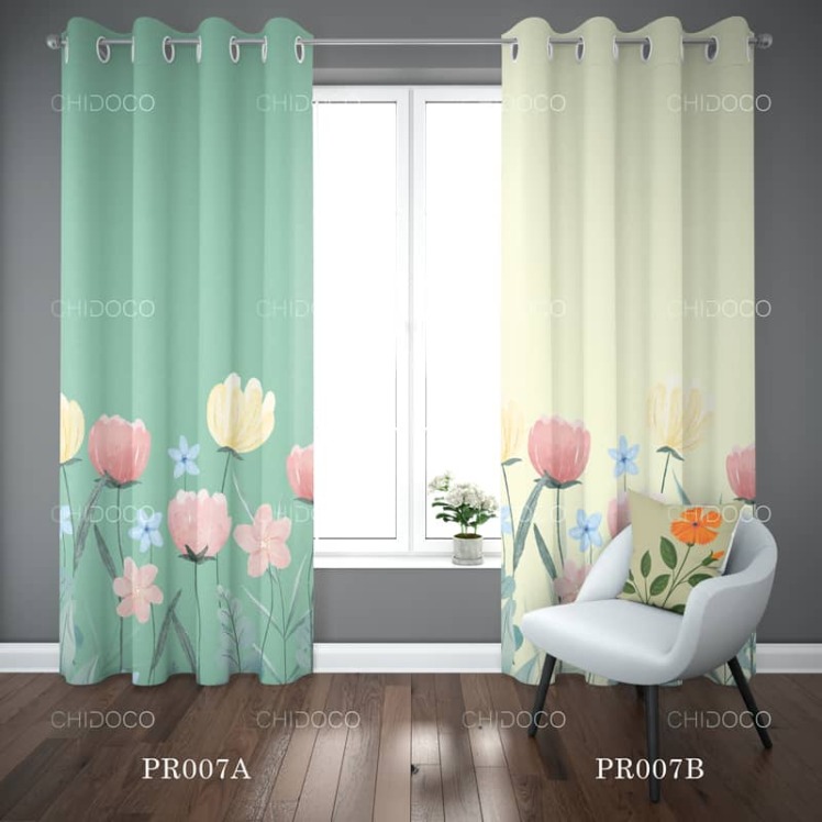 پرده مینیمال طرح گل