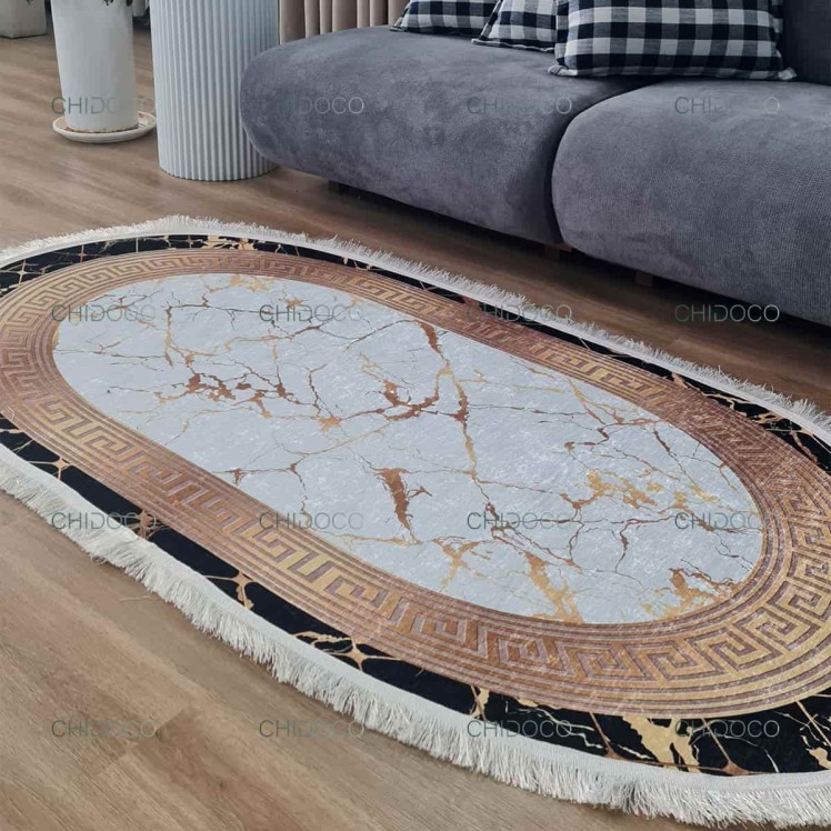 فرش بیضی شکل