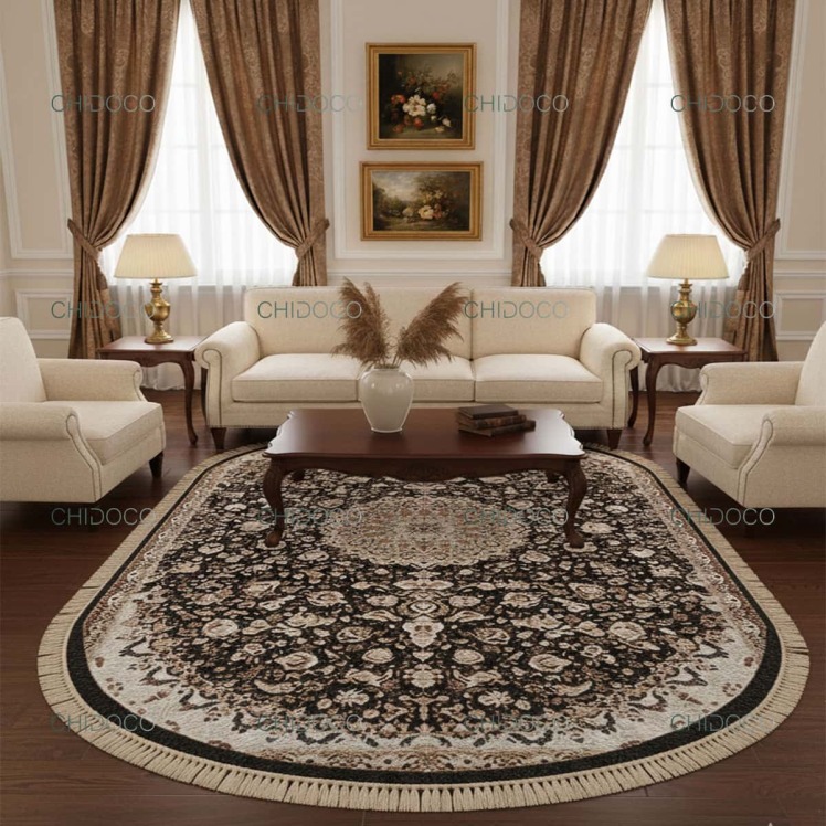 فرش بیضی سنتی