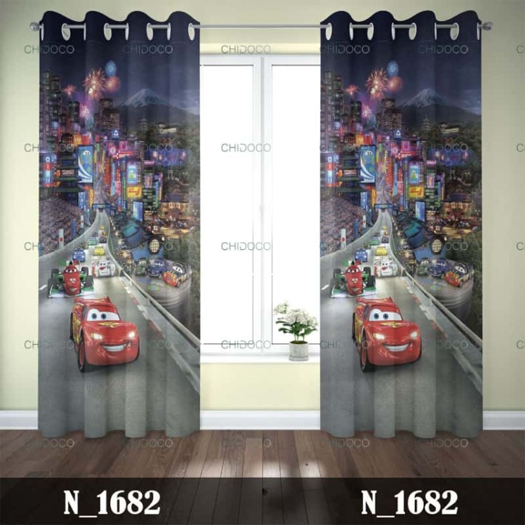 پرده آماده مخمل پسرانه