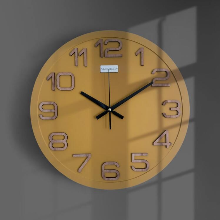 ساعت دیواری مینیمال چوبی