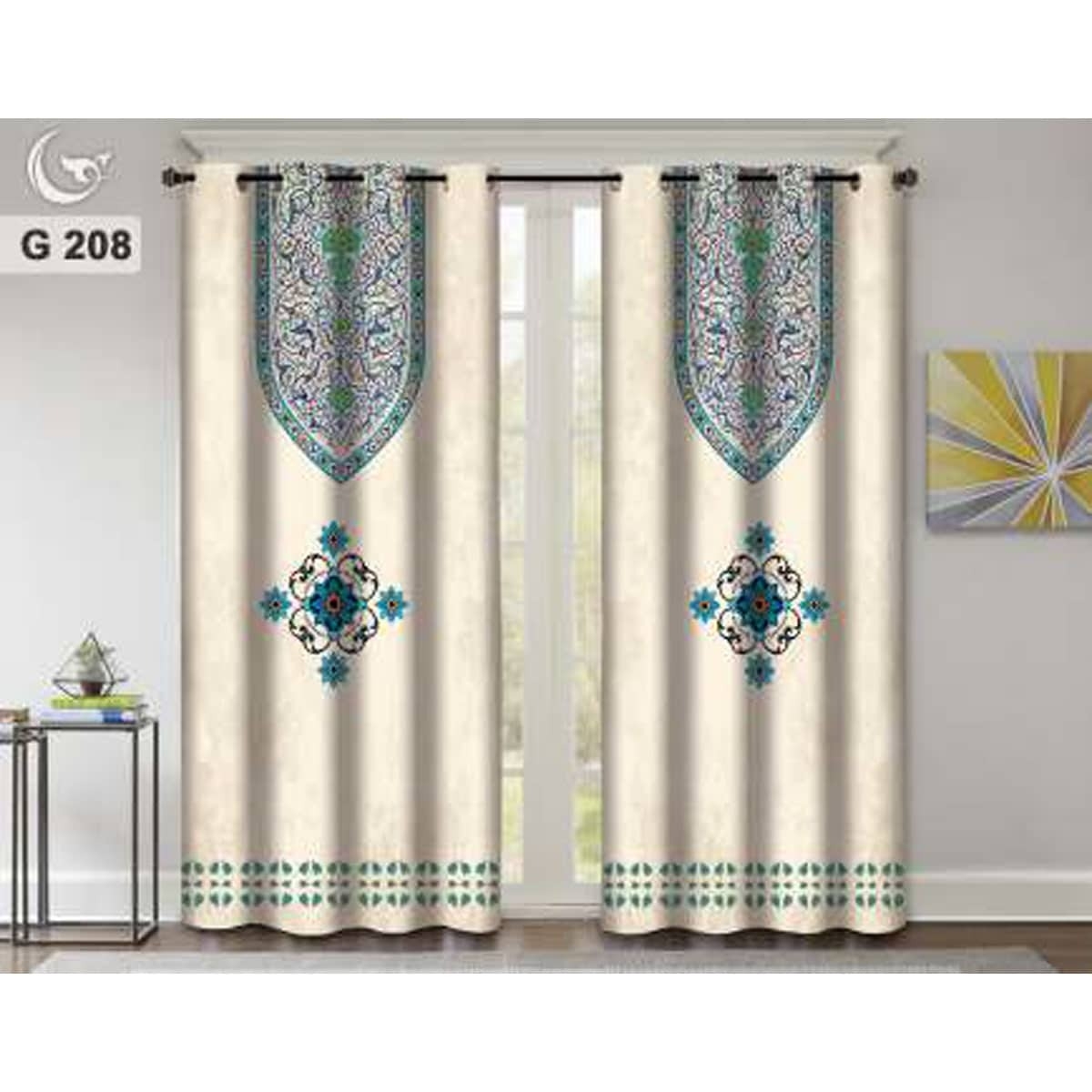  پرده آماده کرمی 