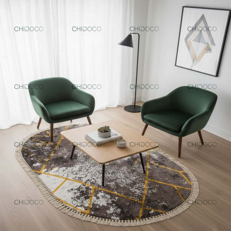 فرش بیضی مدرن