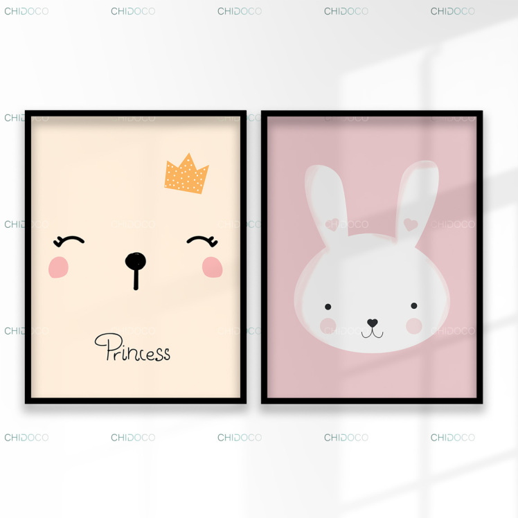 ست تابلو کودک طرح پرنسس