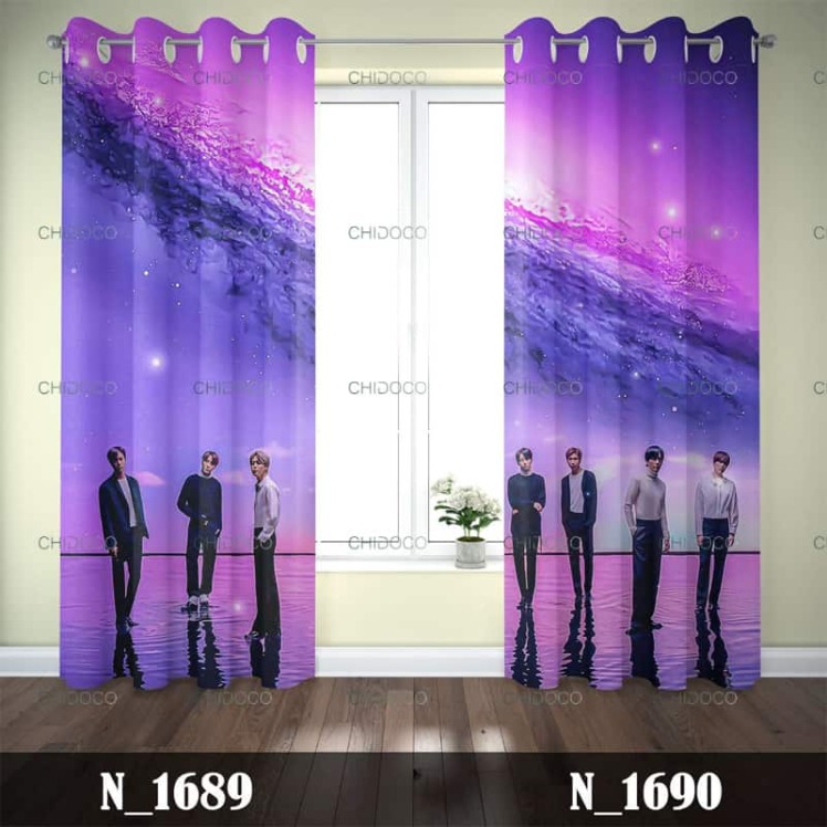 پرده آماده مخمل پسرانه