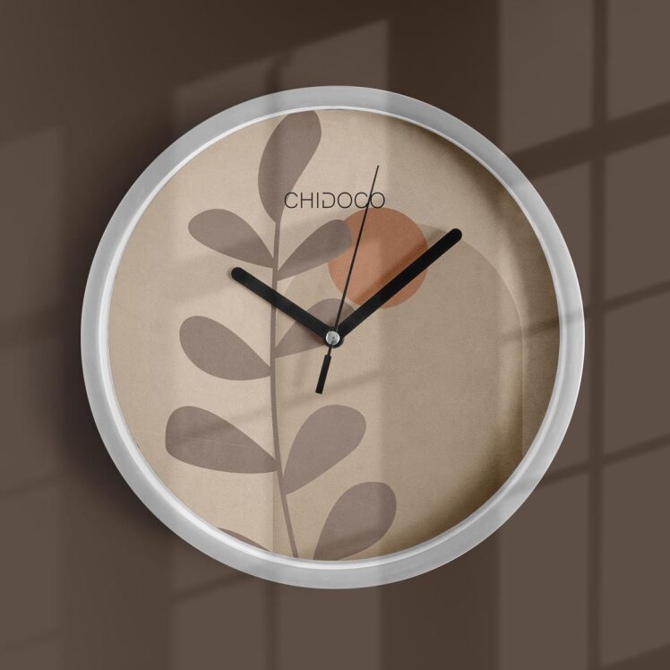 ساعت دیواری مینیمال کرمی