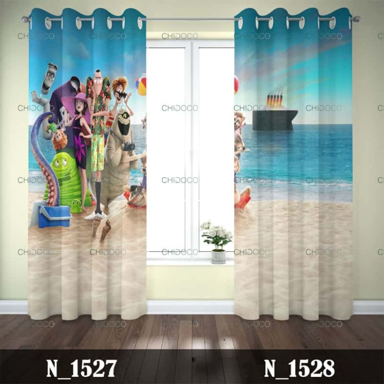 پرده آماده مخمل کودک