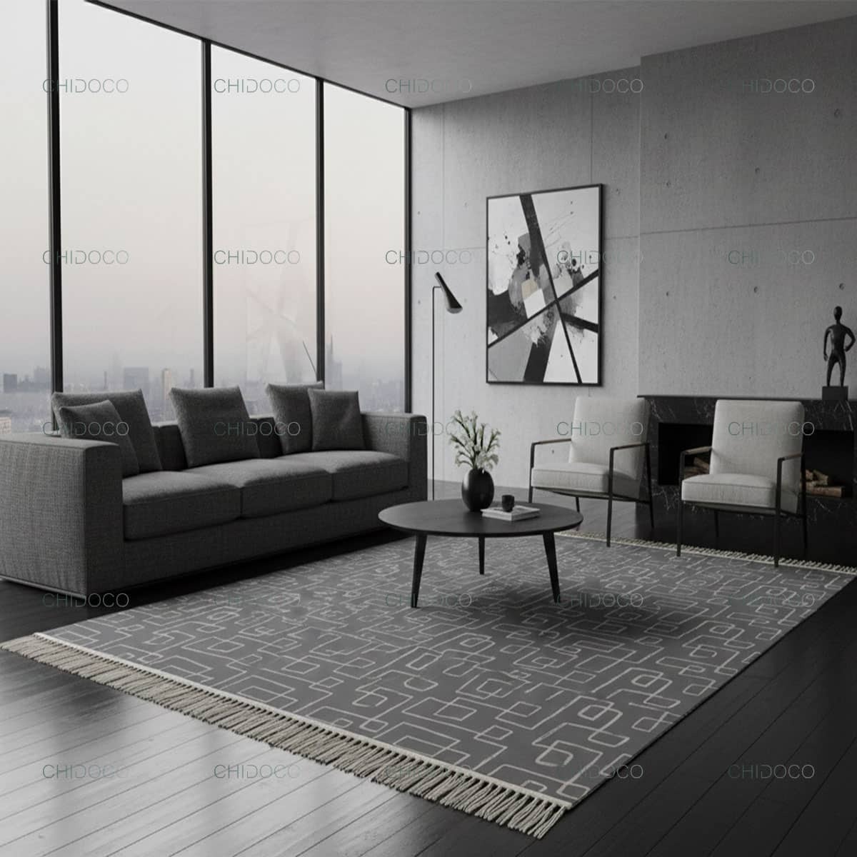  فرش طوسی مدرن 