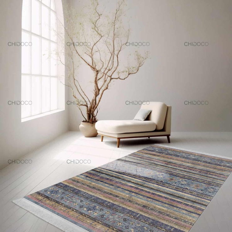 فرش فانتزی سورمه‌ای