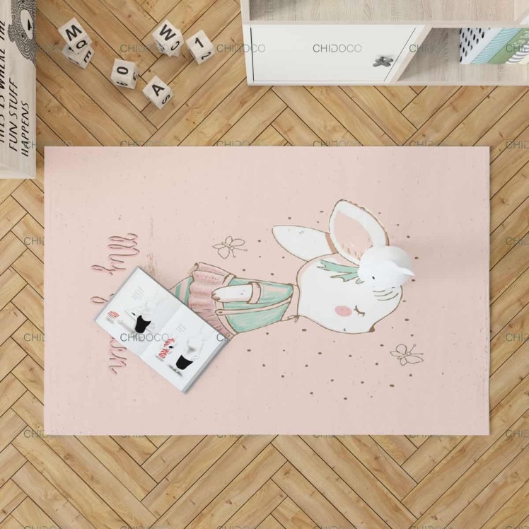 فرش بچه‌گانه صورتی