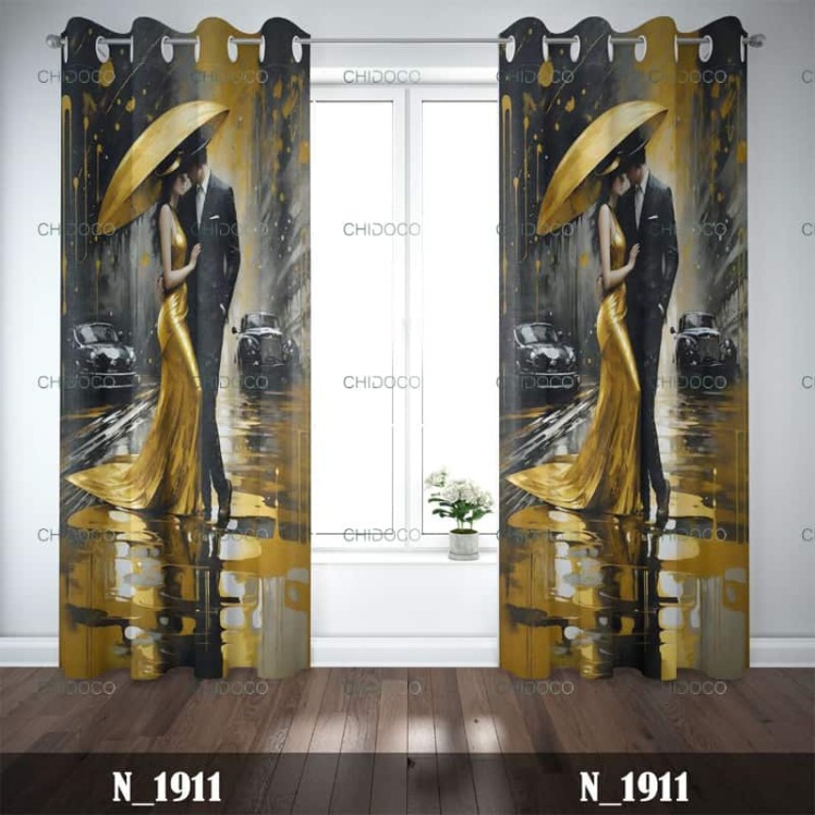 پرده آماده مخمل