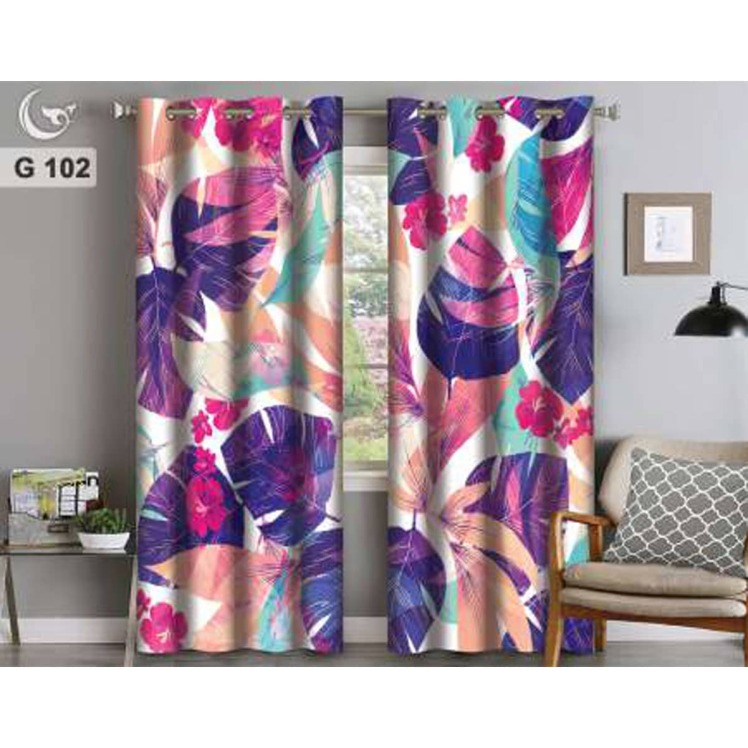 پرده آماده طرح گل