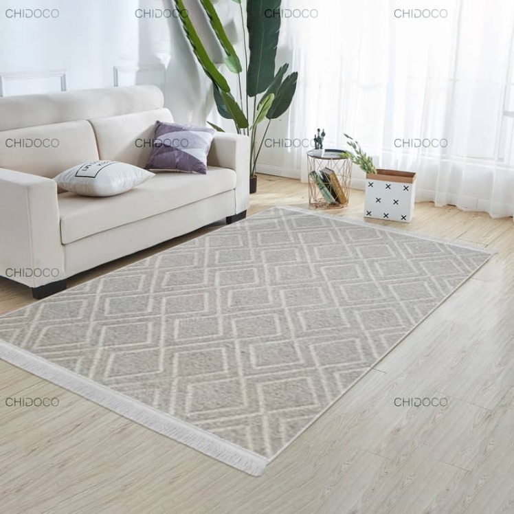 فرش مینیمال کرمی