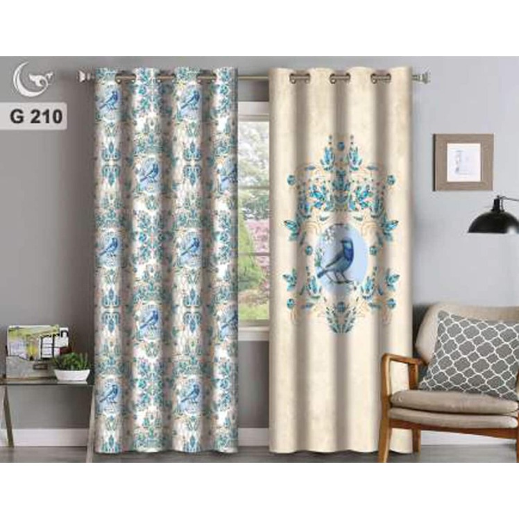 پرده آماده سنتی کرمی