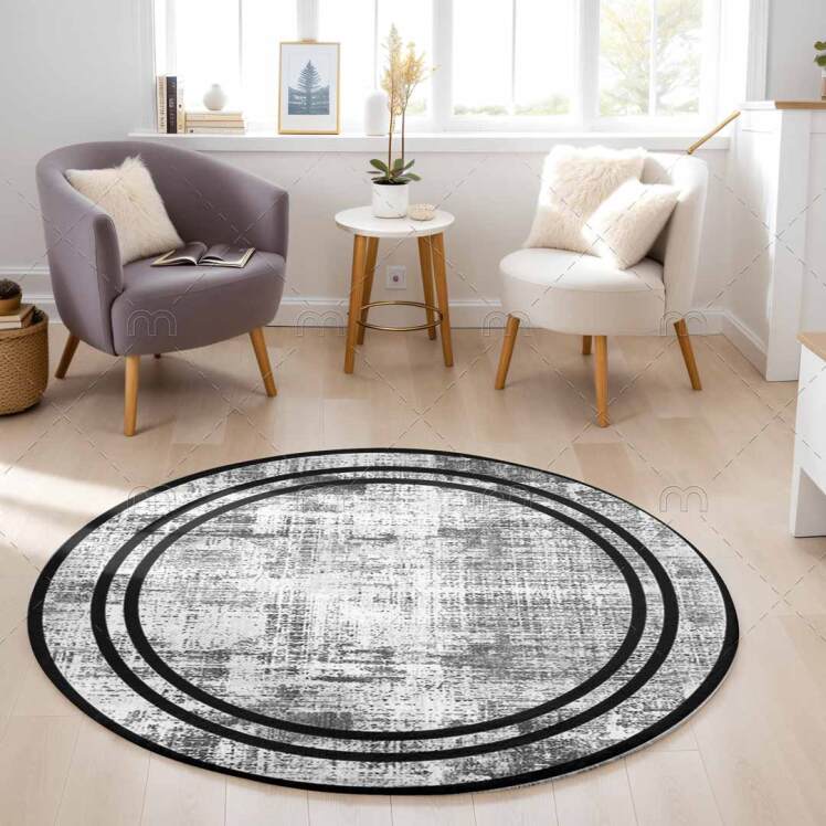 فرش گرد مینیمال