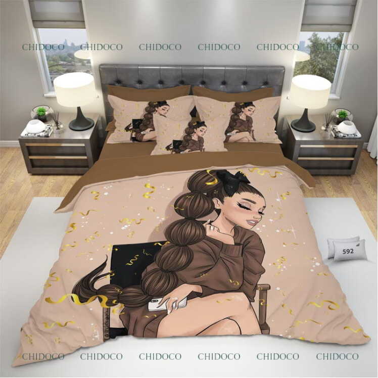 روتختی کرم قهوه‌ای طرح دختر