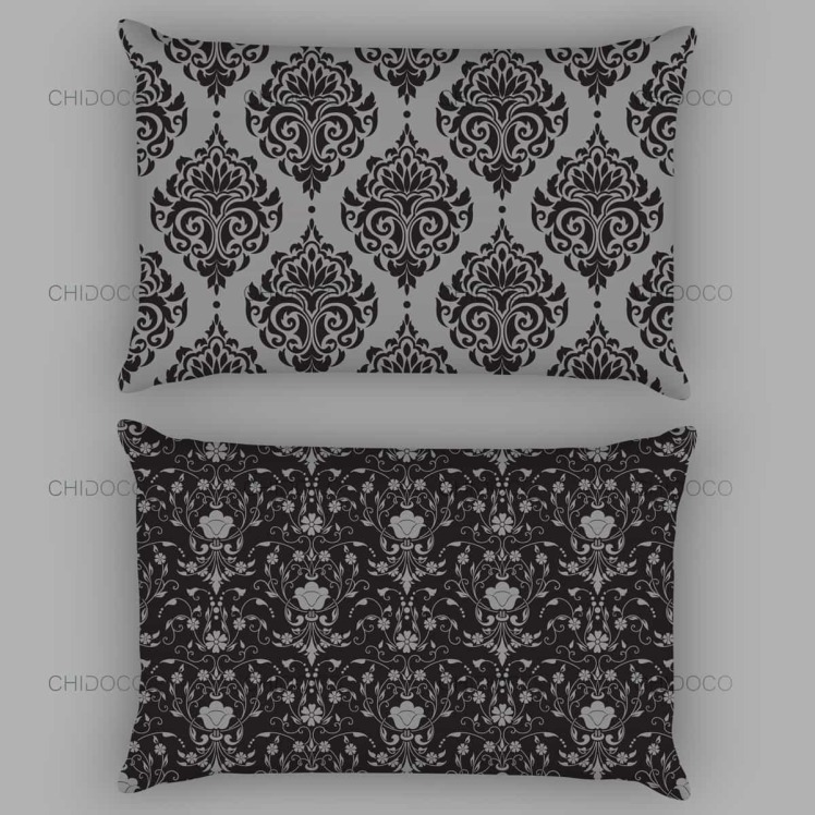 روبالشتی ساتن طرح دار