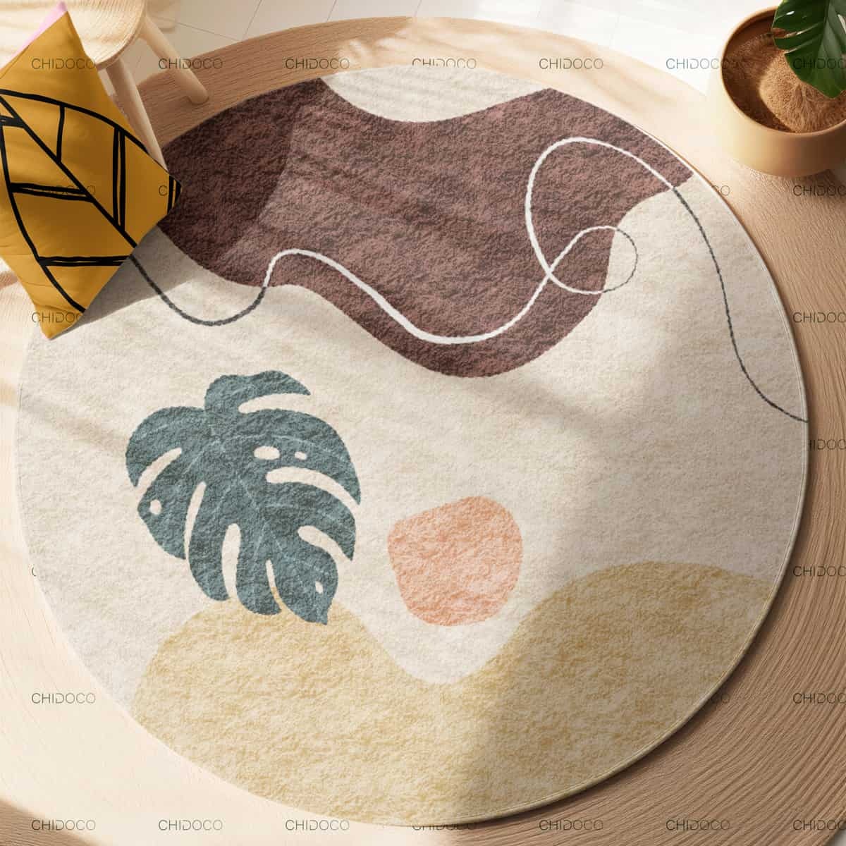  فرش گرد ماشینی 