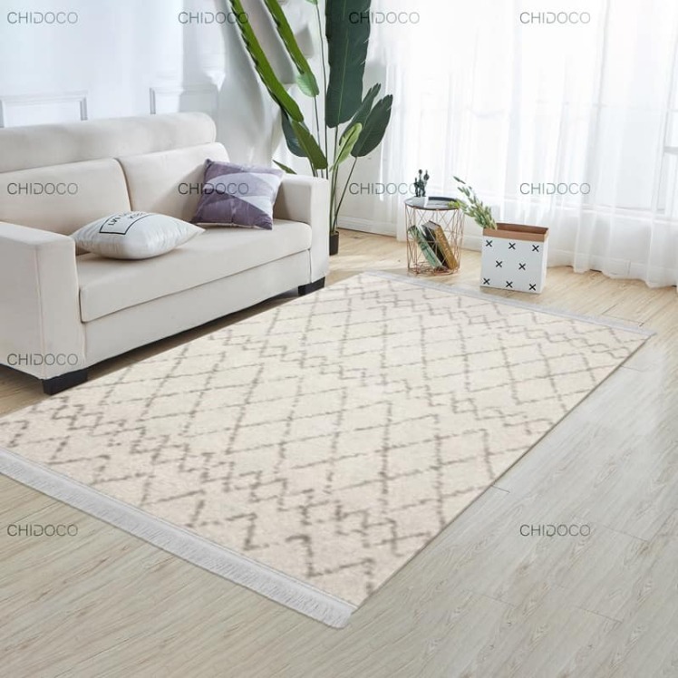 فرش مینیمال کرمی