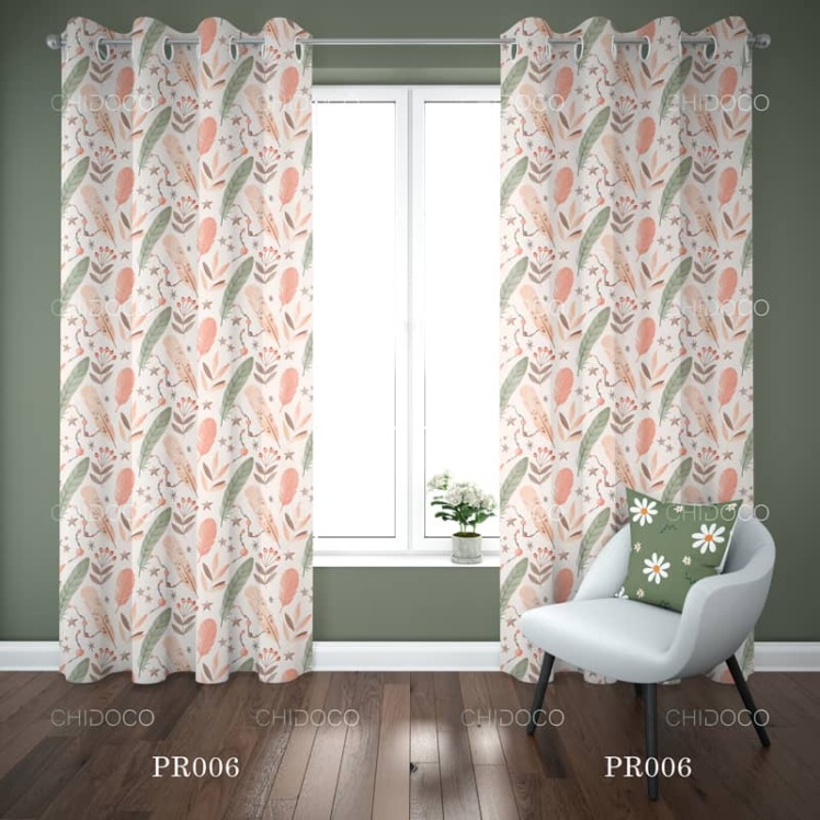 پرده مینیمال بوهو طرح پر