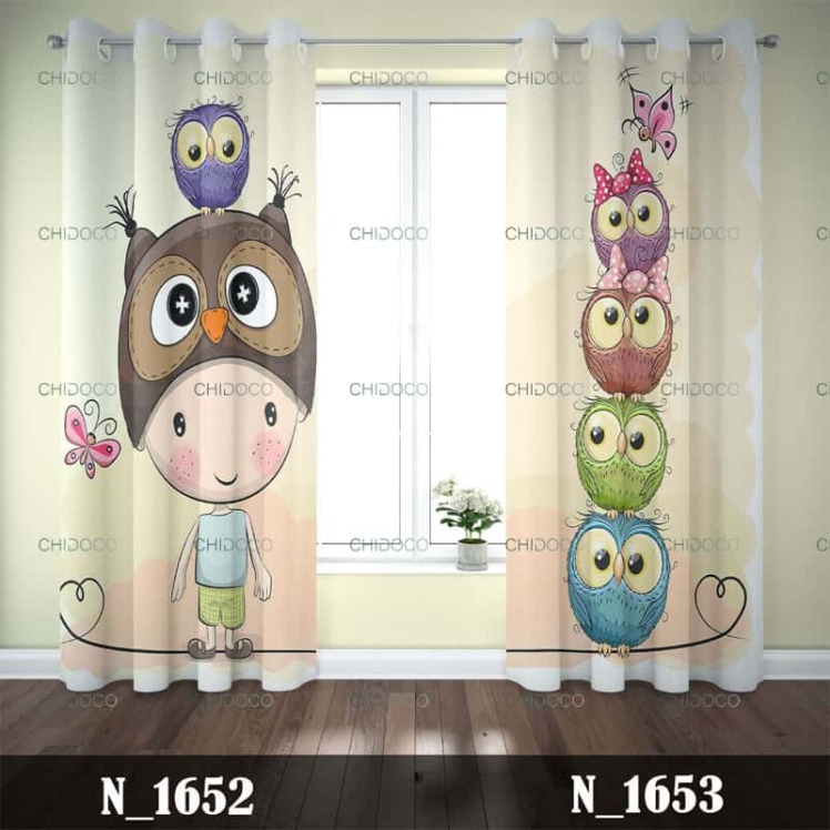 پرده آماده مخمل پسرانه