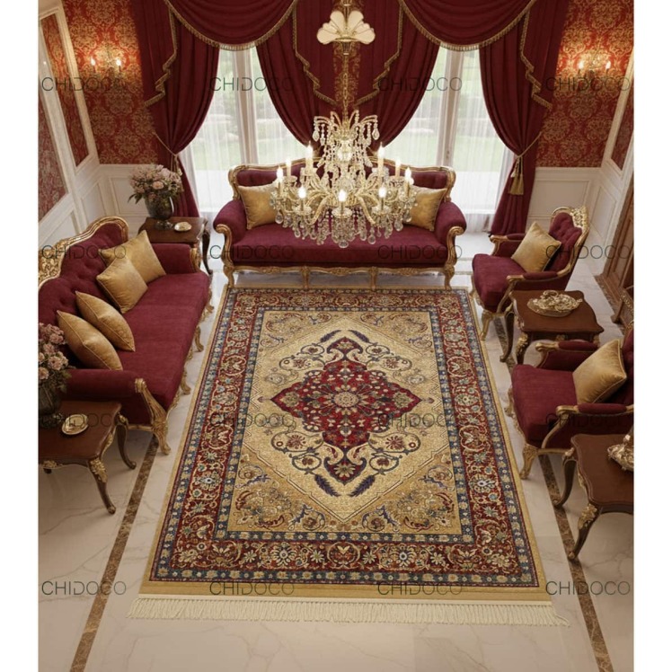 فرش طرح ابریشم