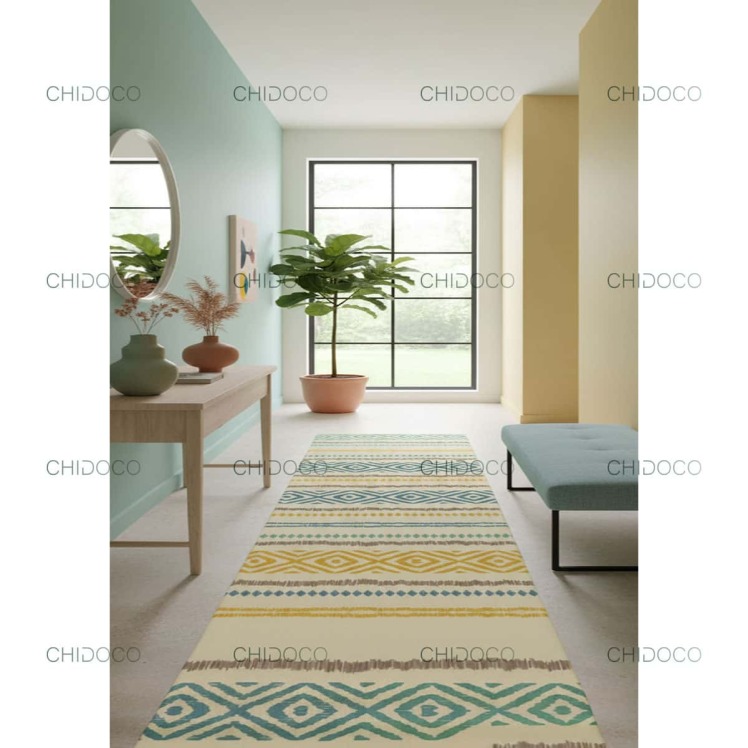 فرش راهرویی کرمی