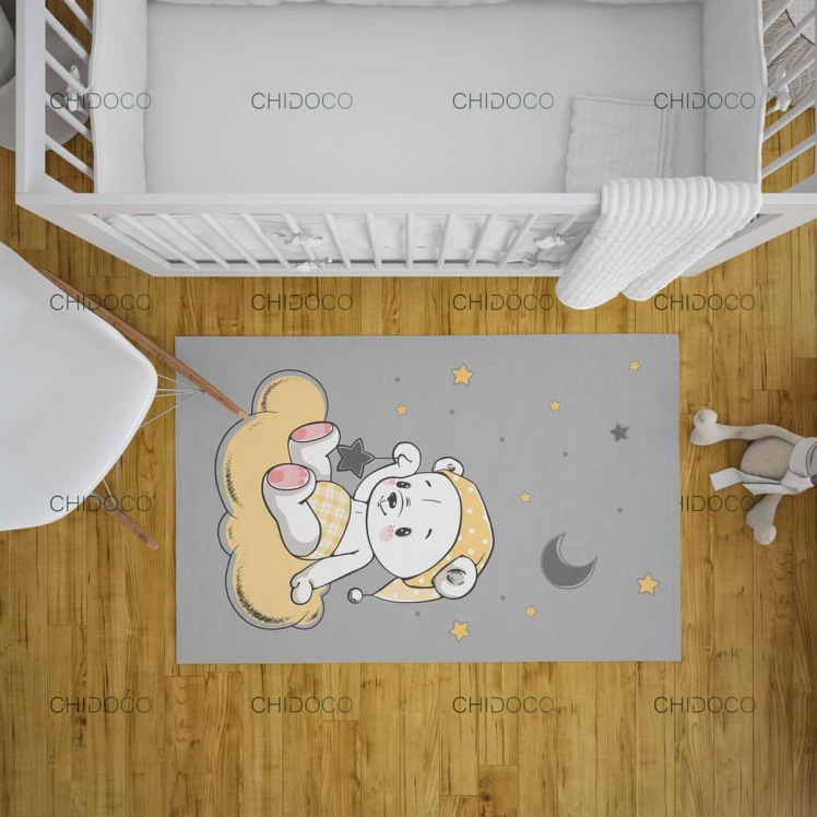 فرش بچه گانه طوسی