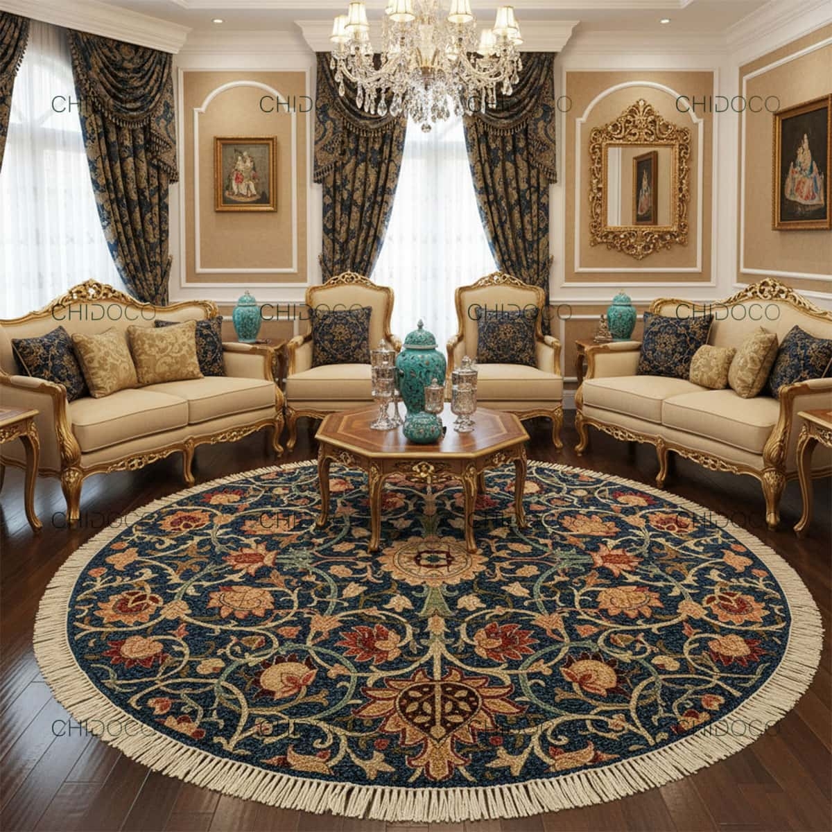 فرش دایره قطر 2.5