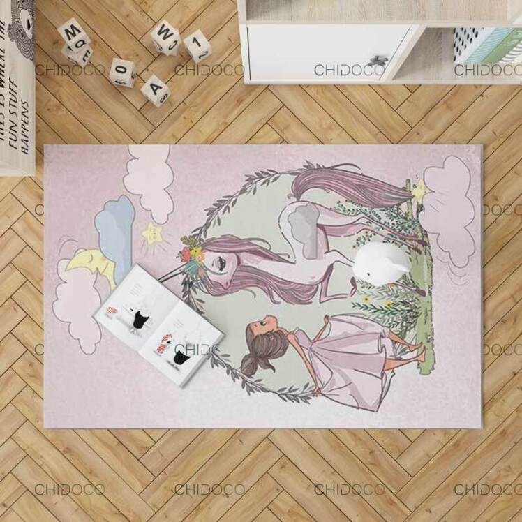 فرش کودک طرح اسب تک شاخ