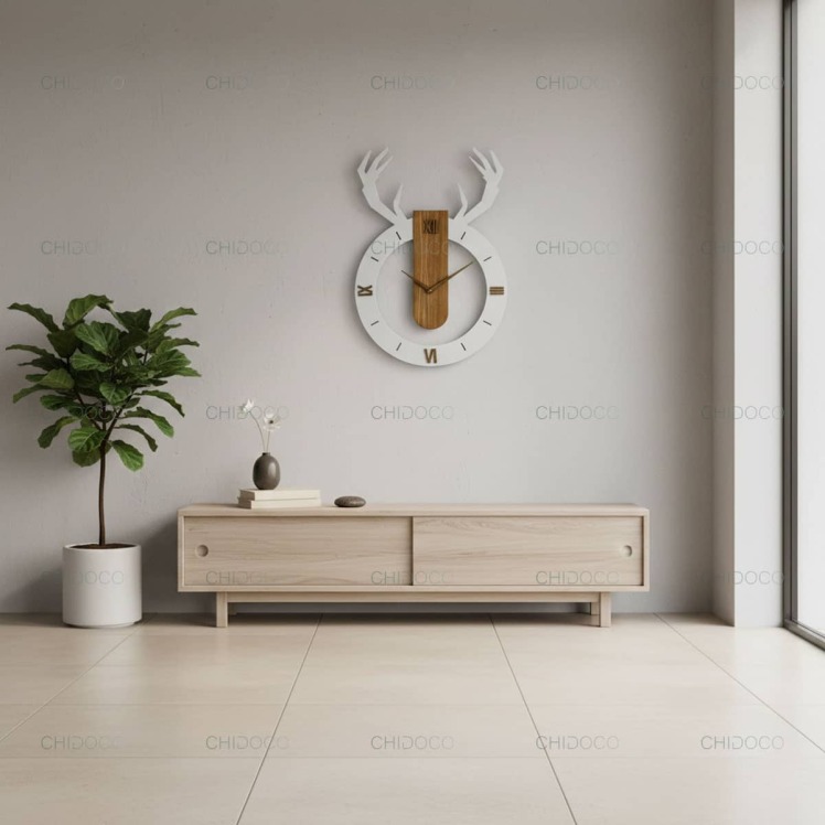 ساعت دیواری چوبی