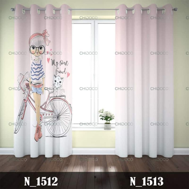 پرده آماده مخمل سفید