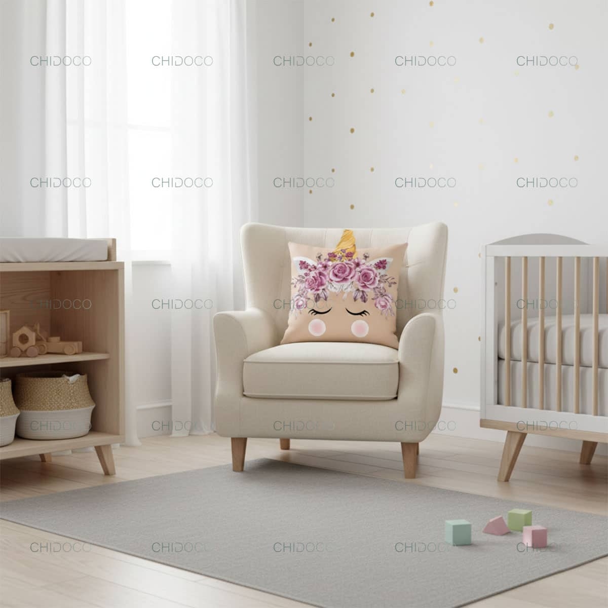  کوسن تخت کودک کرمی 