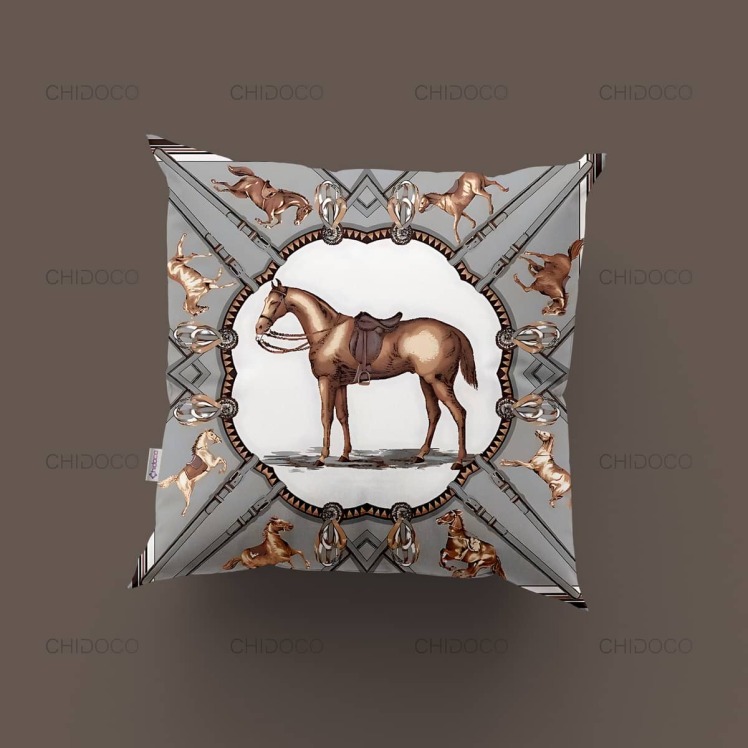 کوسن مبل طوسی طرح اسب