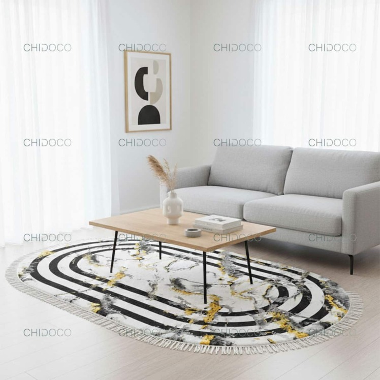 فرش بیضی مدرن