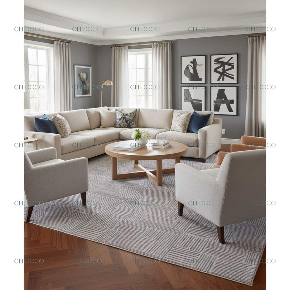  فرش مینیمال طوسی 