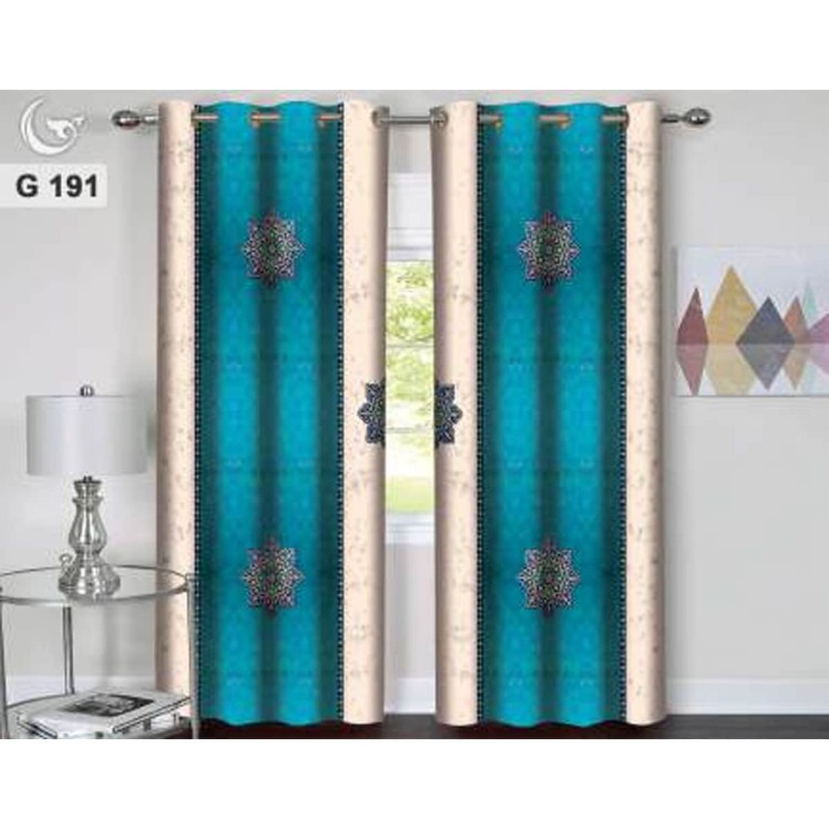 پرده آماده سنتی آبی