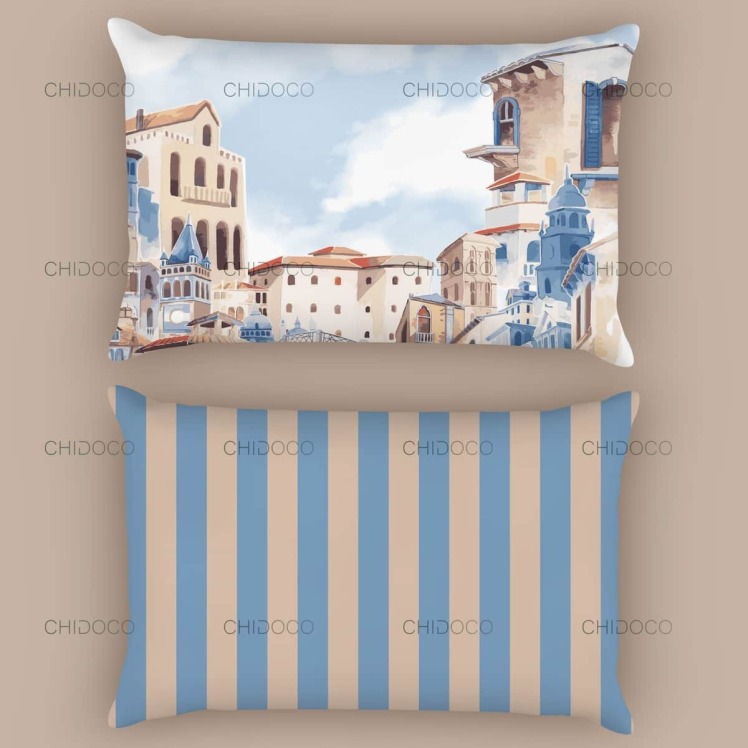 روبالشتی ساتن طرج دار